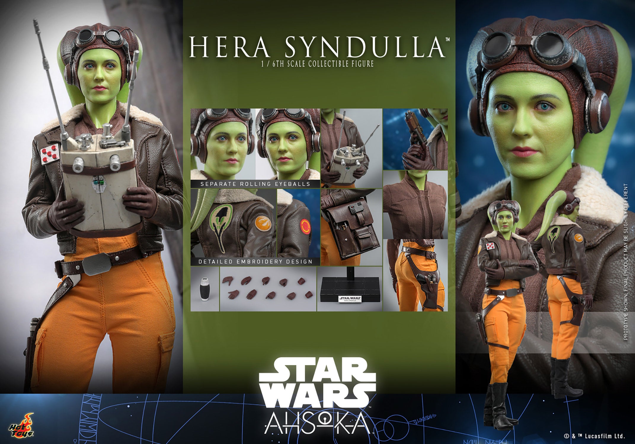 Star Wars Ahsoka Hera Syndulla Sixth Scale Figure Hot Toys Batcave Treasures And Toys
