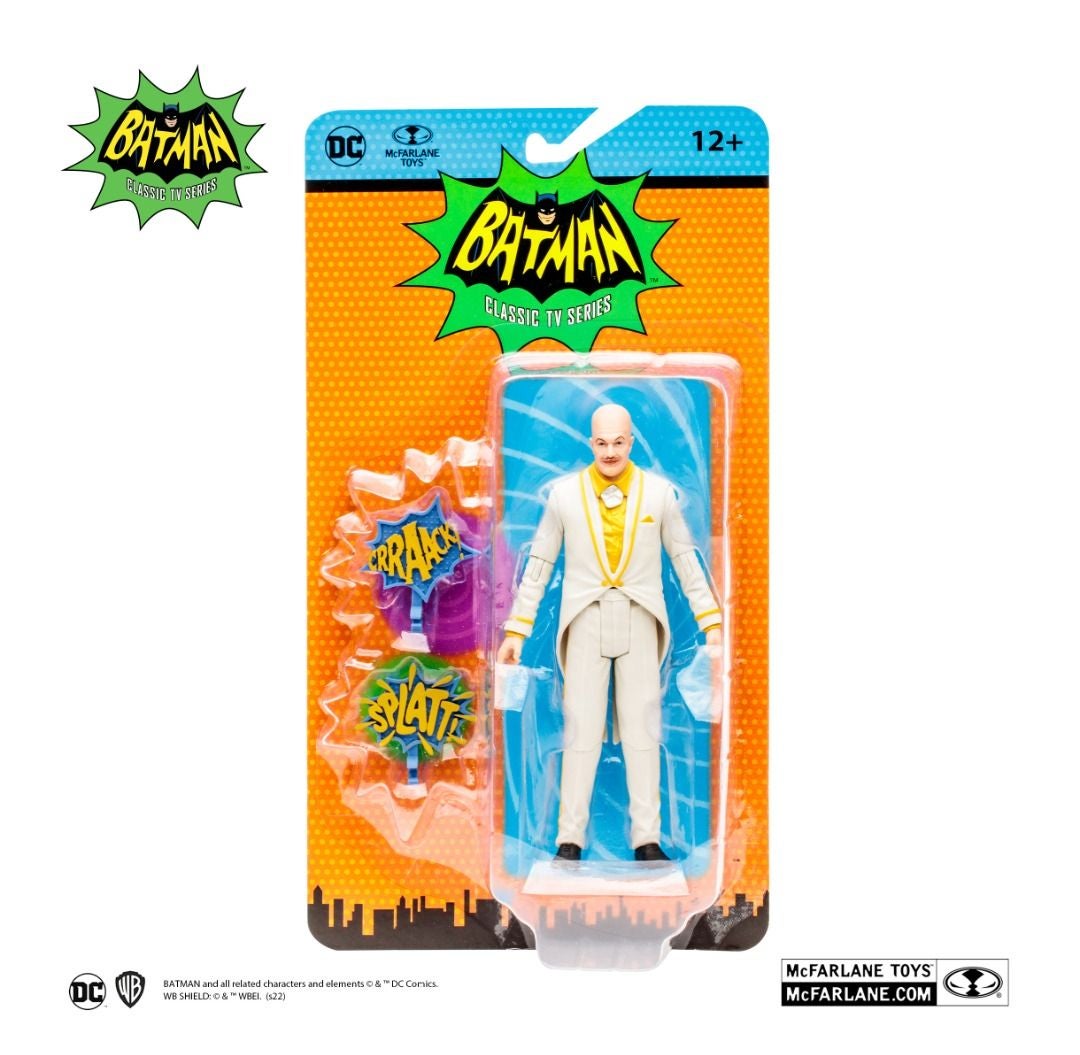 Action Figure McFarlane Toys DC Retro Batman 6", Ispirata Al Film Poster Di Batman 66, Con Bat-scudo E 12 Punti Di Articolazione
